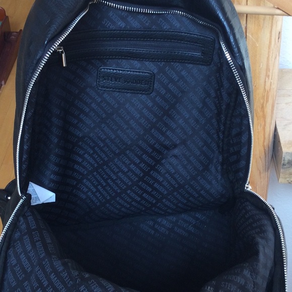 EUC Black and Silver Steve Madden Monogram Backpack - Picture 13 of 15